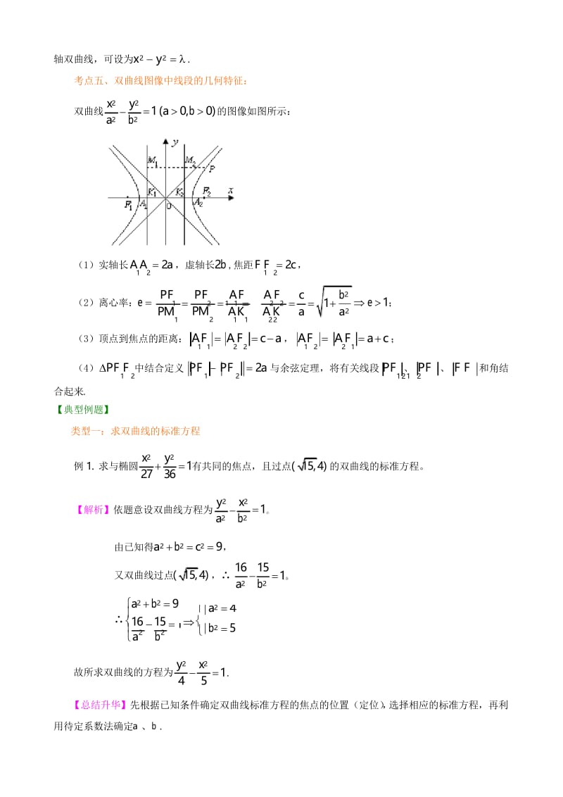 知识梳理双曲线及其性质(基础)高三数学理科.docx_第3页