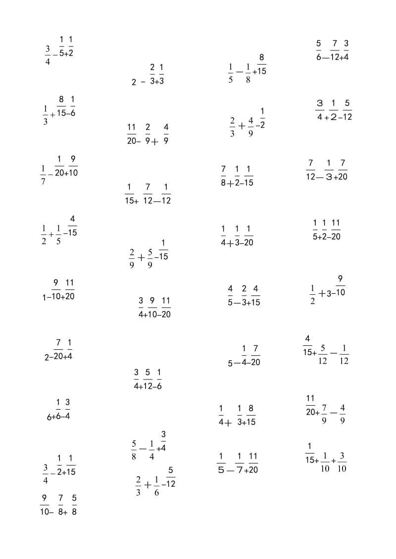 分数加减法练习题600道.doc_第3页