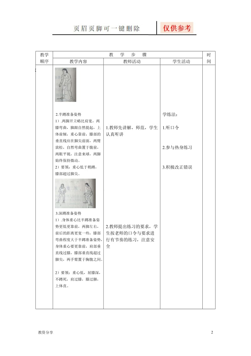 排球教案1基本移动步伐[沐风教育].doc_第2页