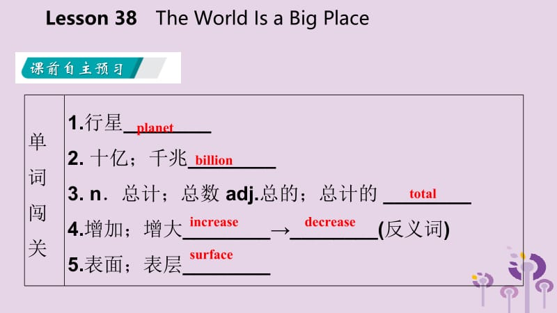 2019年春八年级英语下册 Unit 7 Know Our World Lesson 38 The World Is a Big Place课件 （新版）冀教版.pptx_第3页