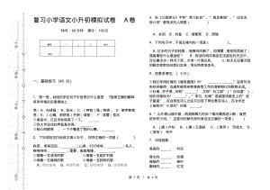 复习小学语文小升初模拟试卷A卷.pdf