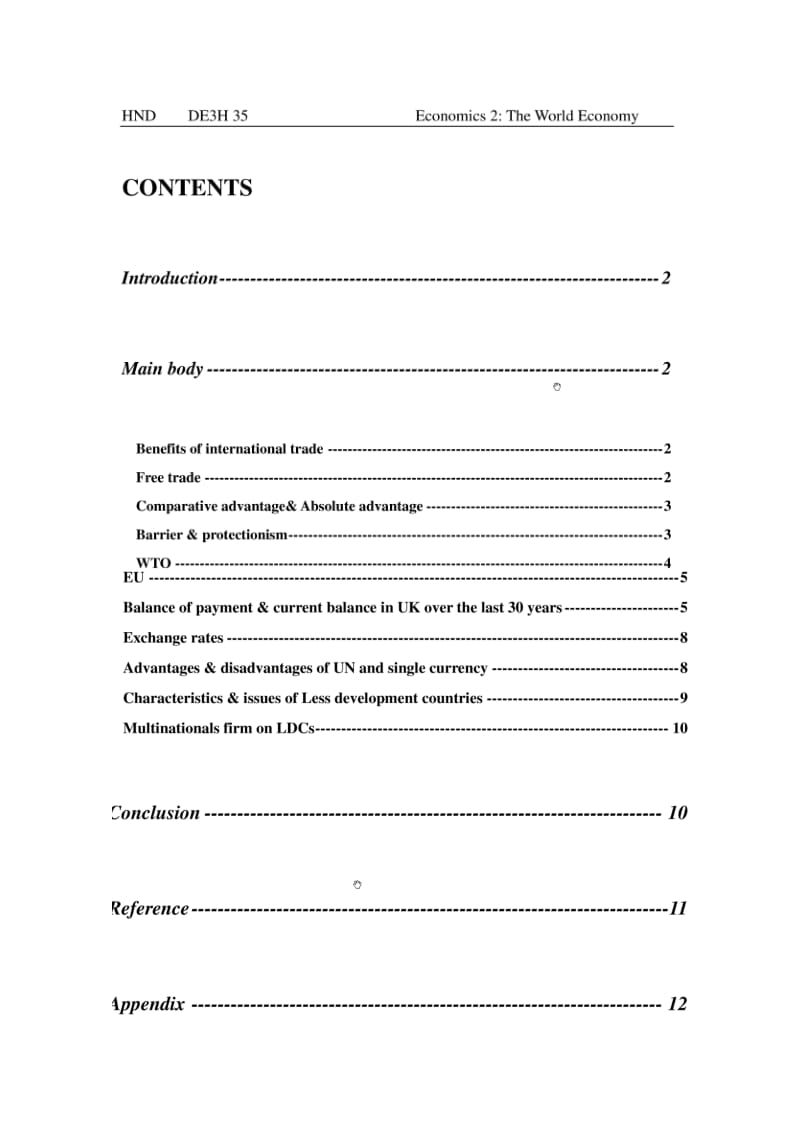 HNDEconomics2TheWorldEconom世界经济报告.doc_第1页