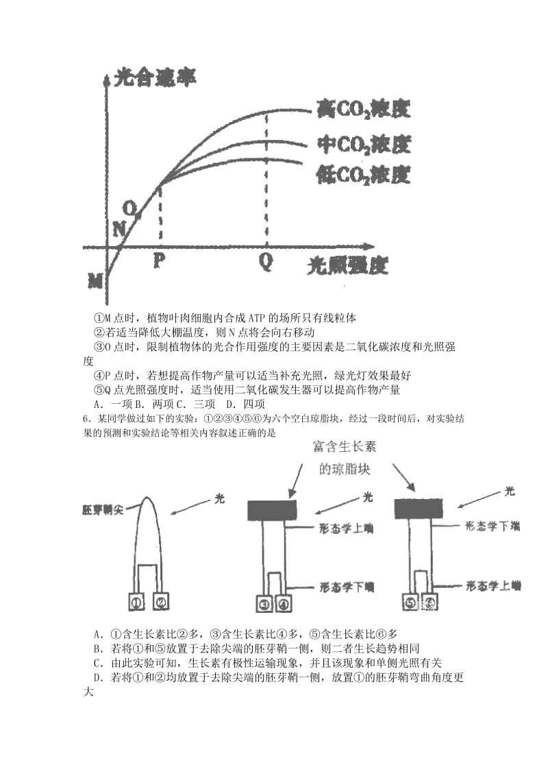 四校联考第一次高考模拟试题.doc_第2页