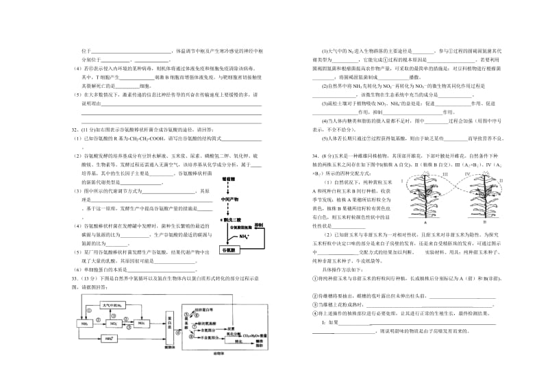 荆州市生物高考模拟题9.doc_第2页