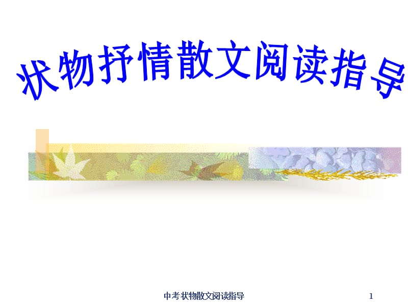 中考状物散文阅读指导课件.ppt_第1页