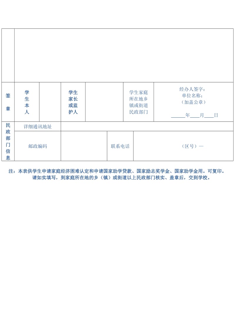 高等学校贫困学生家庭情况调查表.doc_第2页