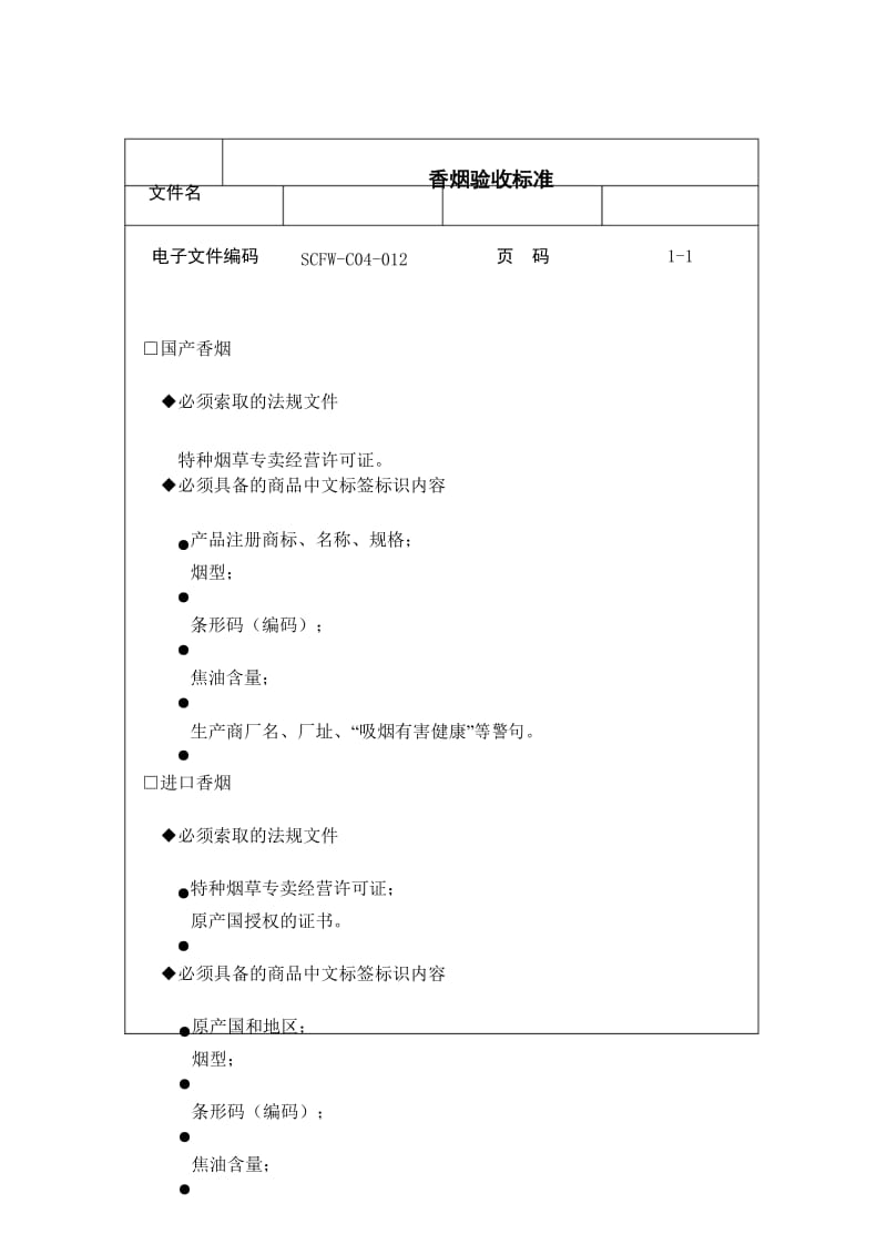 香烟验收标准.docx_第1页