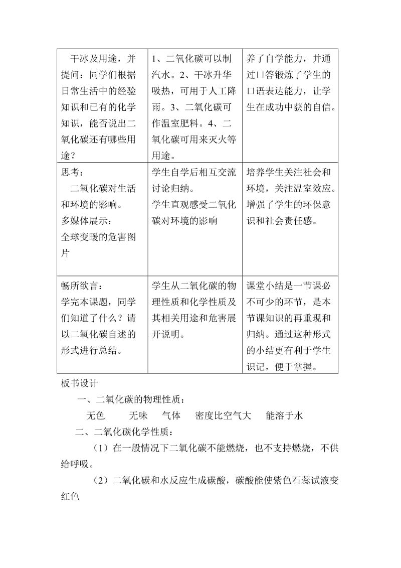 新课标人教版初中化学九年级第六单元课题3《二氧化碳和一氧化碳》精品教案(1).doc_第3页