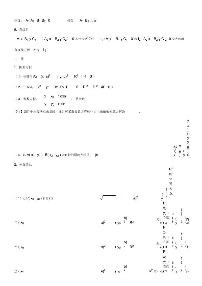 (完整版)高中数学直线和圆知识点总结.docx_第3页