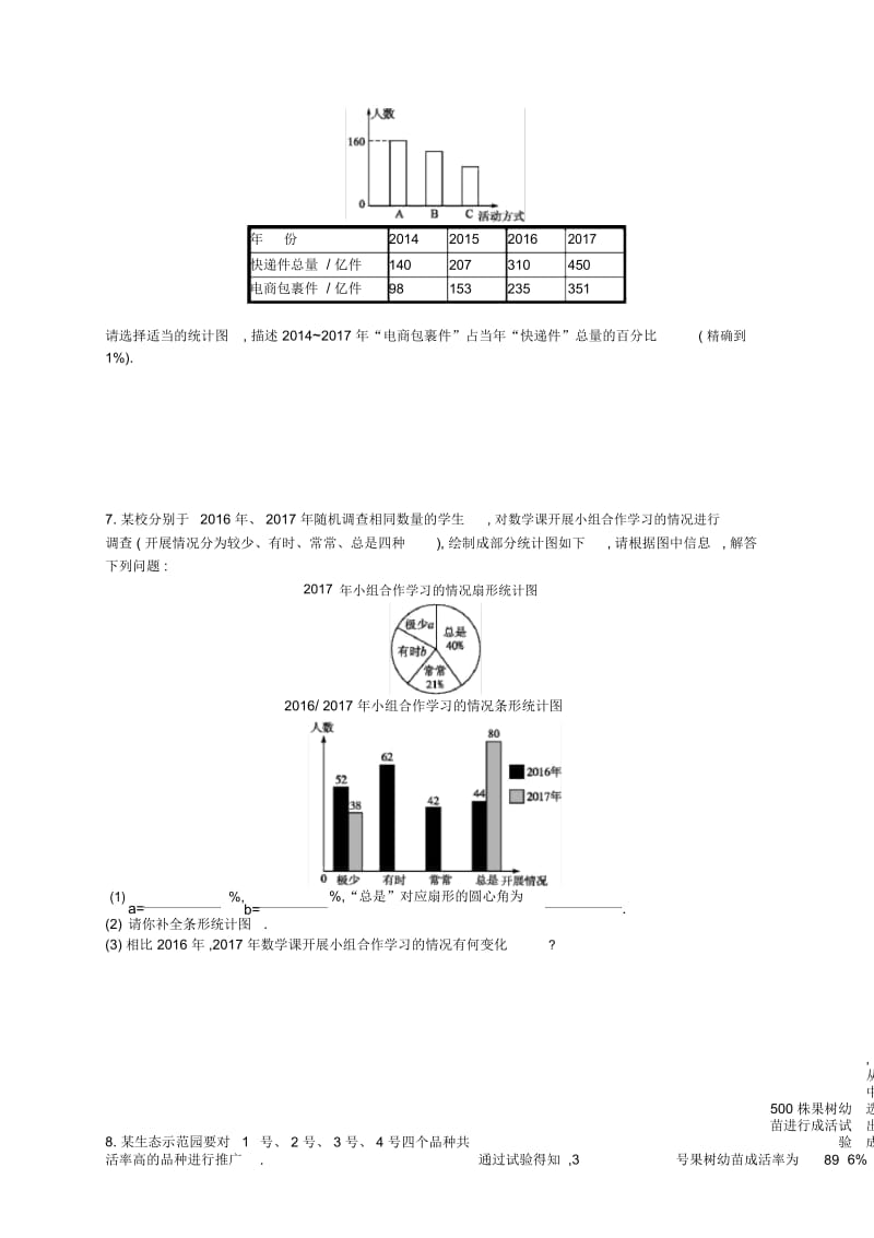 2018七年级数学上册第6章数据的收集与整理6.4统计图的选择(第1课时)知能演练提升(新版)北师大版.docx_第2页