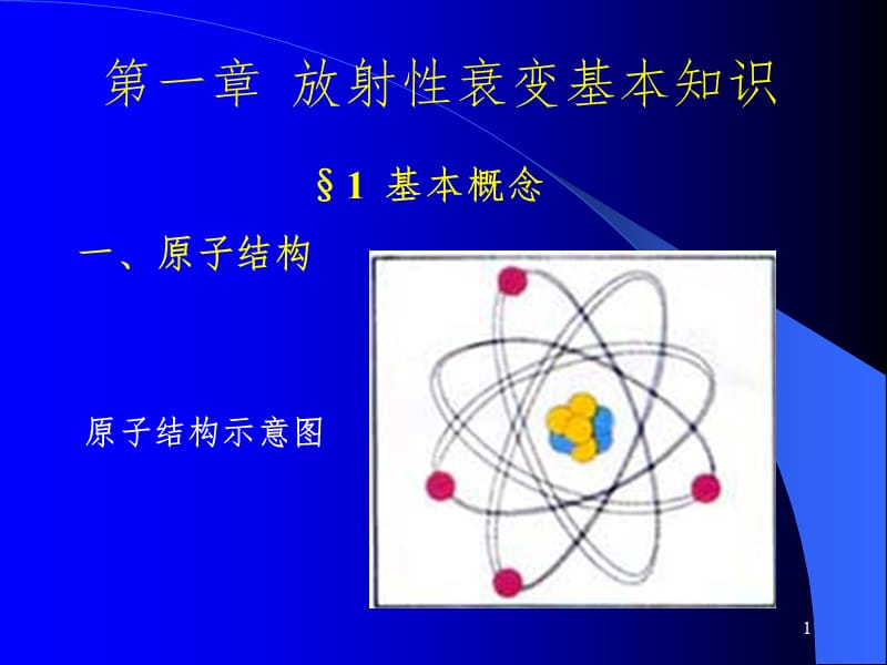 第一章、放射性衰变基本知识PPT课件.ppt_第1页