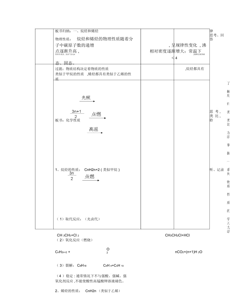 2019最新新人教版化学选修5高中《脂肪烃》教案一.docx_第3页