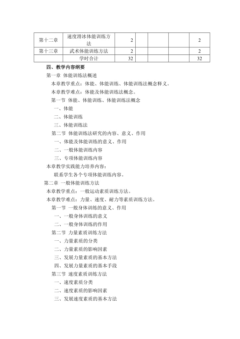 体能训练法教学大纲沈阳体育学院课程.doc_第2页