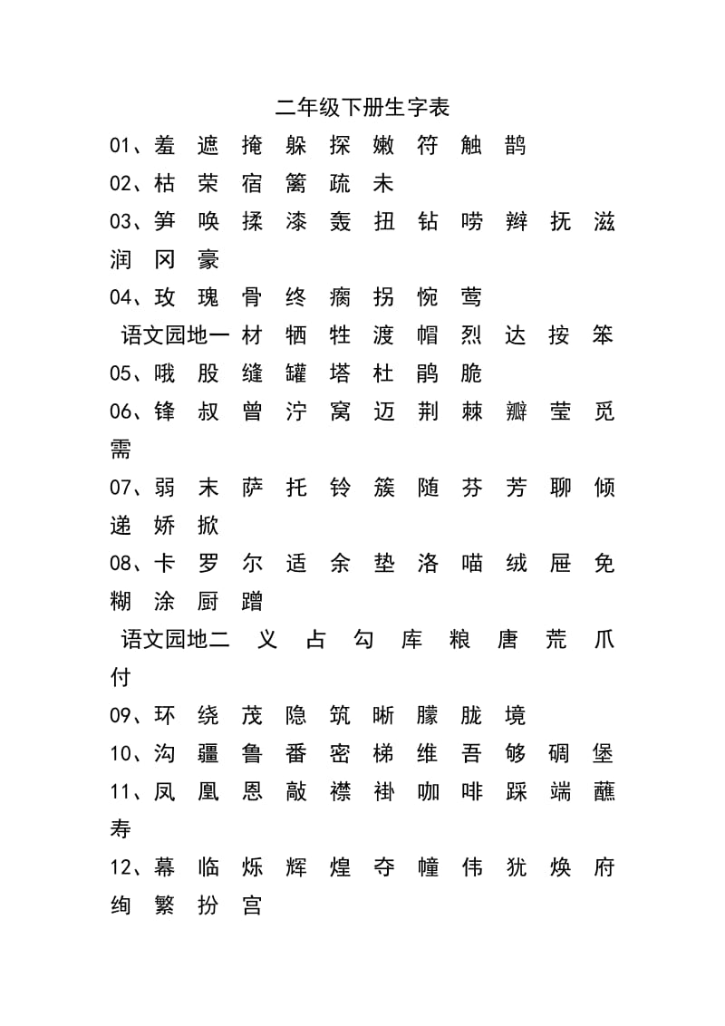 二年级语文下册生字表.doc_第1页