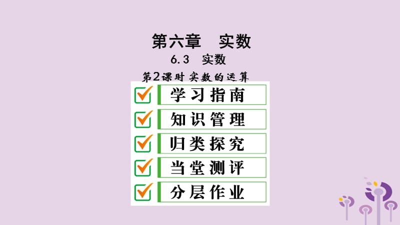 2019年春七年级数学下册 第六章 实数 6.3 实数 第2课时 实数的运算课件 （新版）新人教版.ppt_第2页