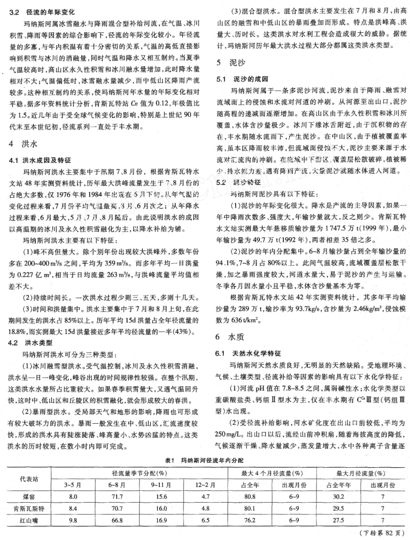 玛纳斯河流域水文与环境特征分析.doc_第2页