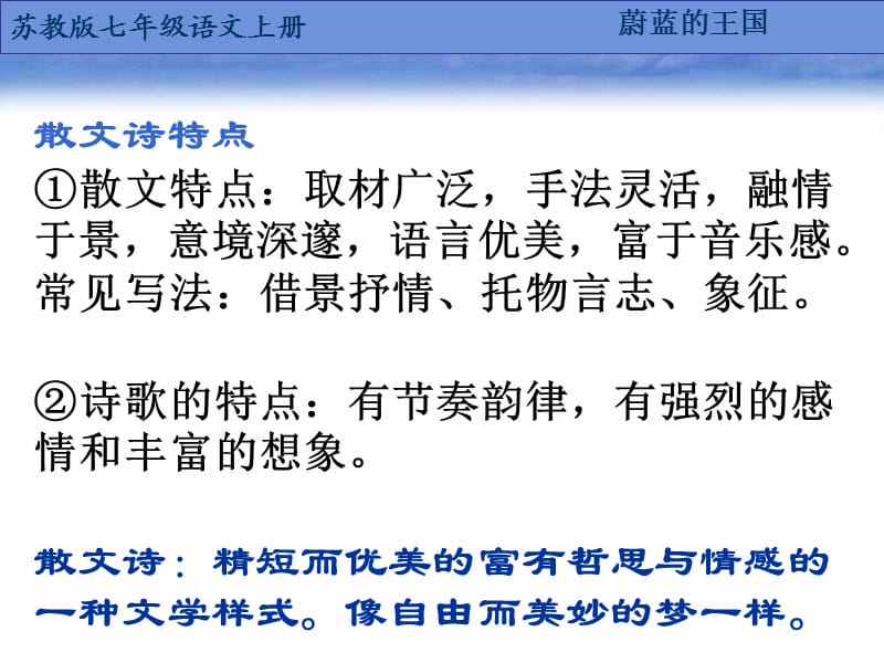 苏教版七年级语文上册《六单元 奇思妙想二十四 蔚蓝的王国》研讨课件_35.ppt_第2页