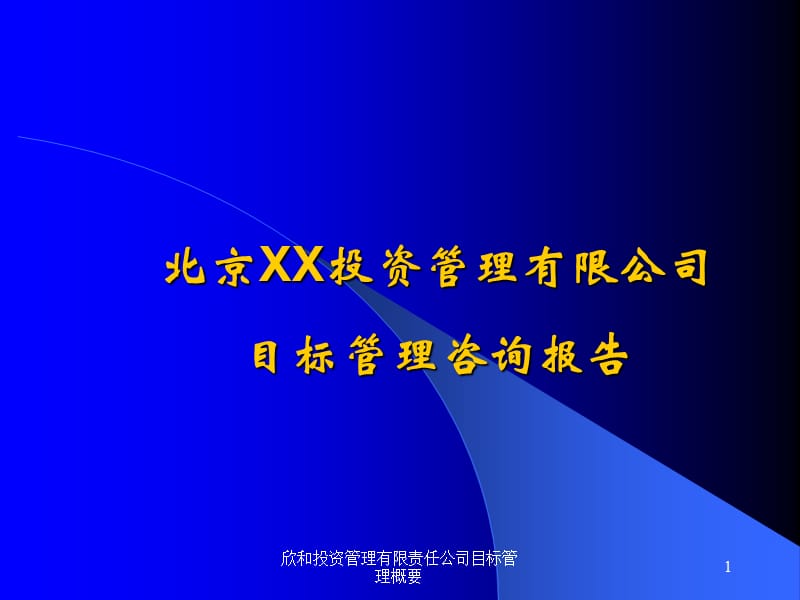 欣和投资管理有限责任公司目标管理概要课件.ppt_第1页