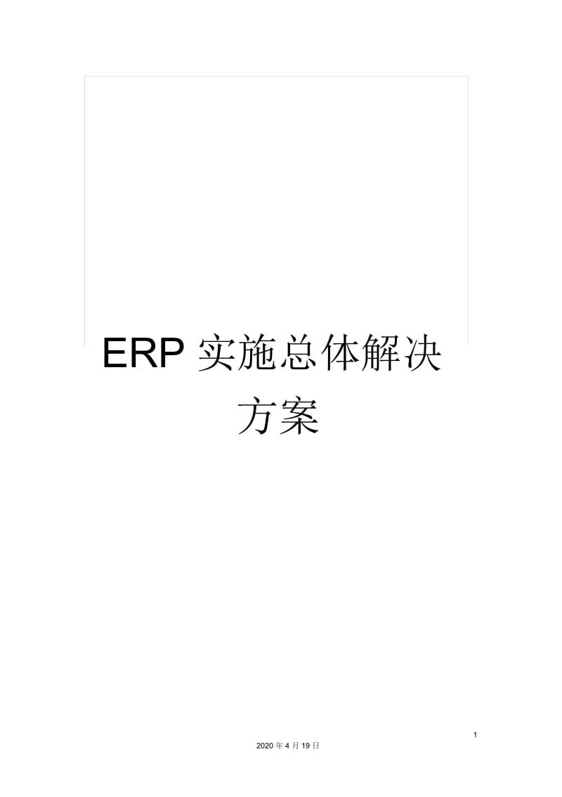 ERP实施总体解决方案.docx_第1页