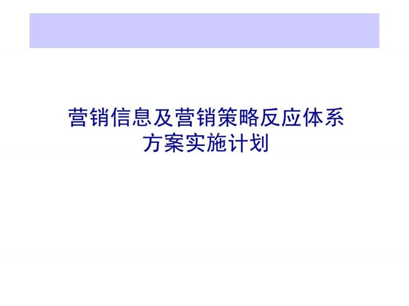 营销信息及营销策略反应体系方案实施计划课件.ppt_第1页