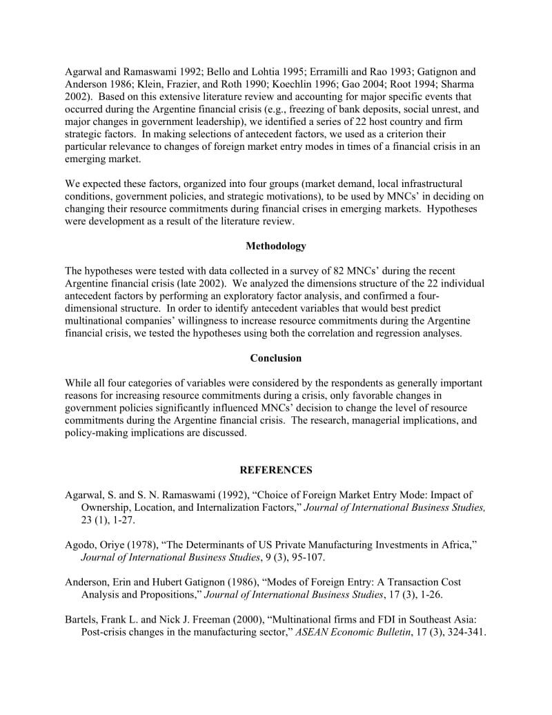 What Causes Multinational Companies to Increase Resource Commitments During Financial Crises in Emerging Markets.doc_第2页