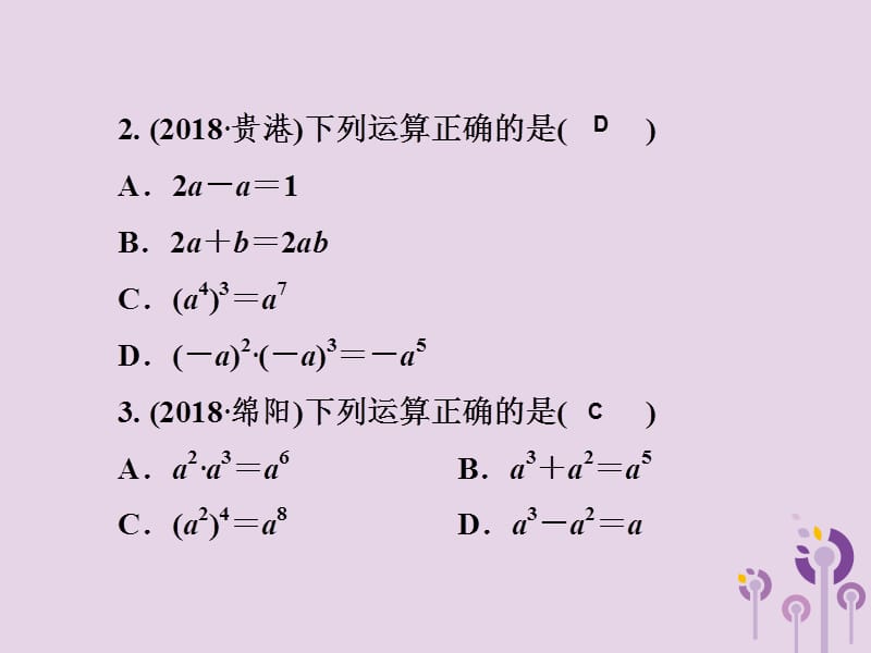 2019春七年级数学下册 第2章《整式的乘法》单元综合复习（二）整式的乘法习题课件 （新版）湘教版.ppt_第3页