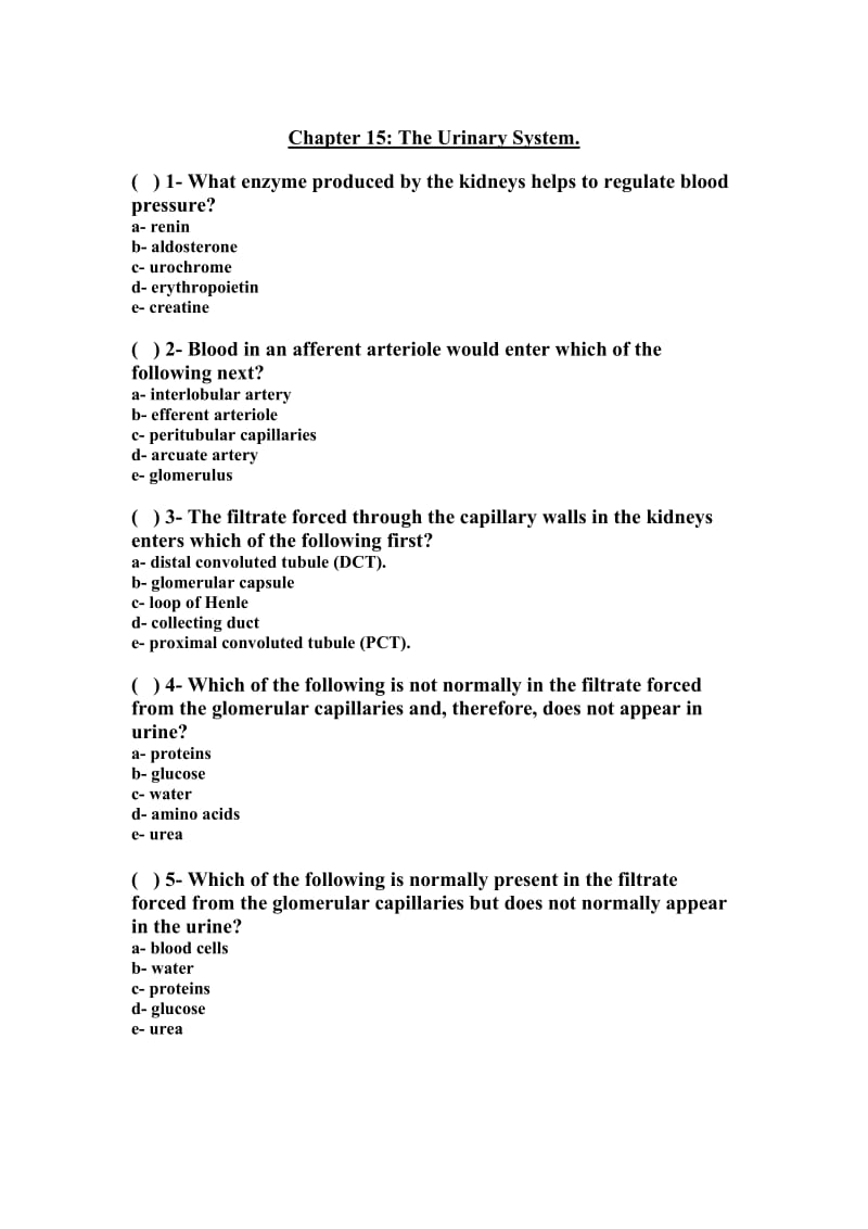 Chapter 15 The Urinary System.doc_第1页