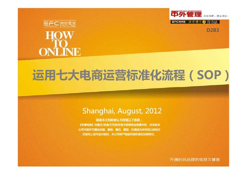 运用七大电商运营标准化流程（sop）课件.ppt_第1页