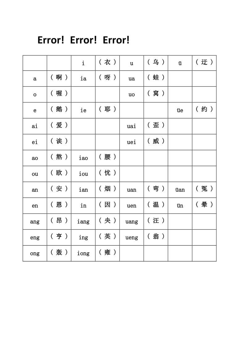 汉语拼音声母、韵母表.doc_第1页