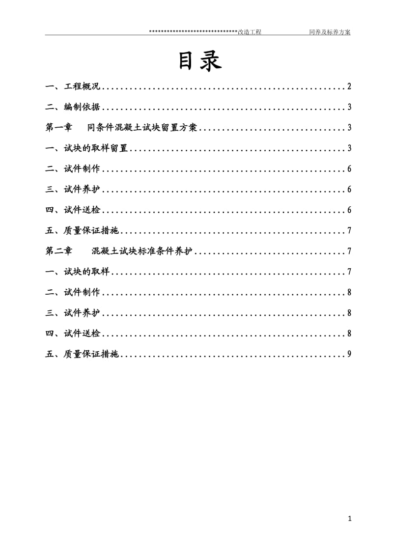 （最新）砼同条件试块留置与养护方案.doc_第2页