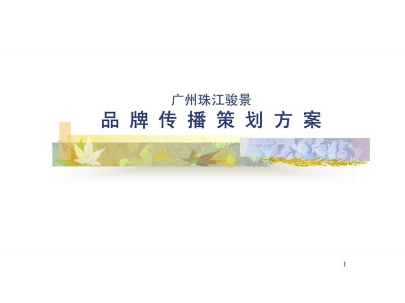 广州珠江骏景品牌传播策划方案课件.ppt_第1页