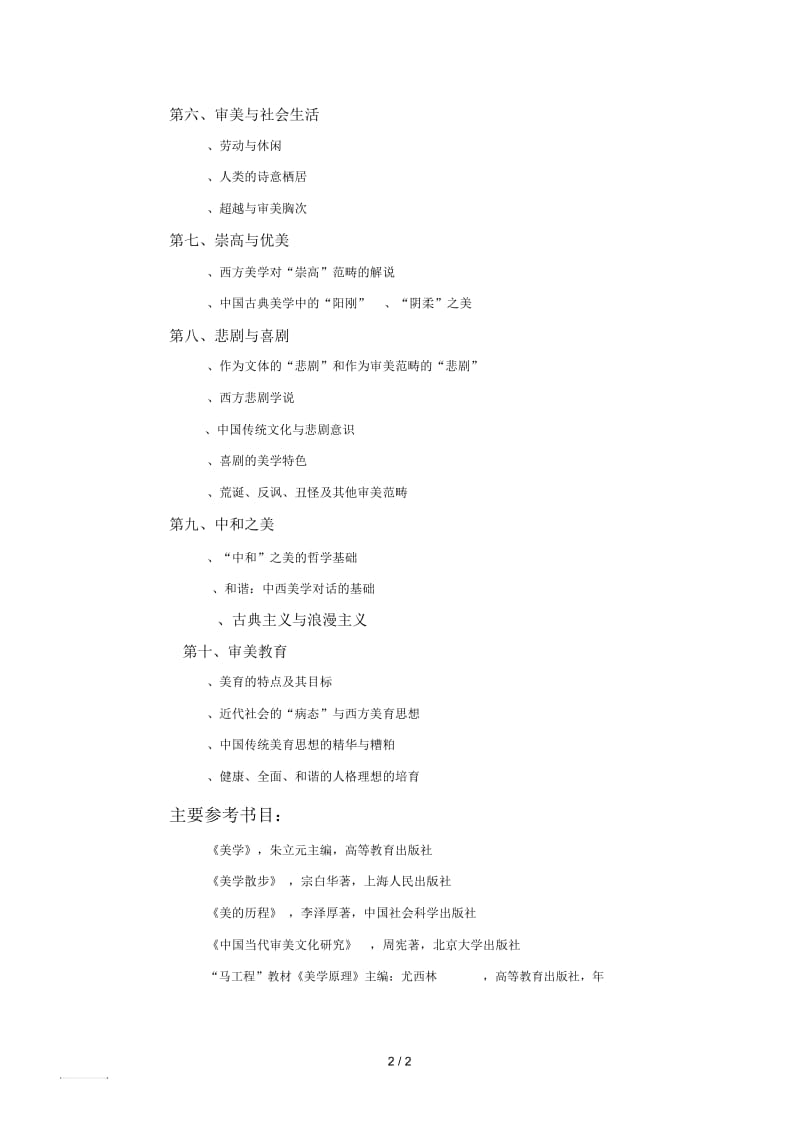 2019年美学原理复习大纲.docx_第2页