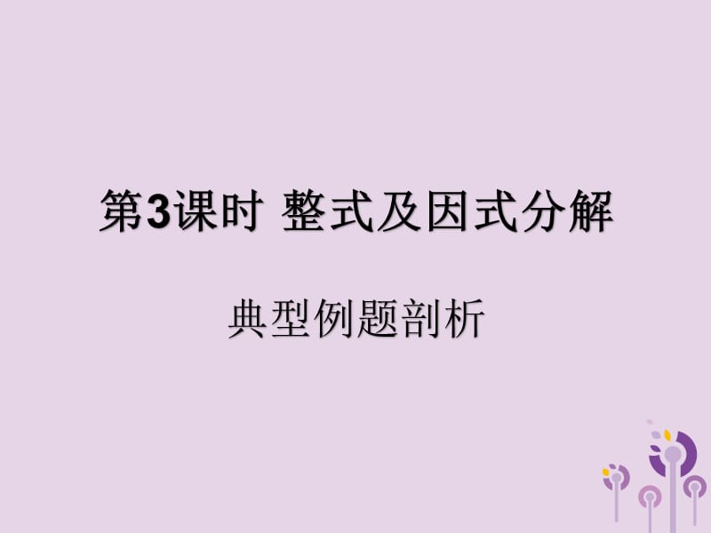 （遵义专用）2019届中考数学复习 第3课时 整式及因式分解 3 典型例题剖析（课后作业）课件.ppt_第1页