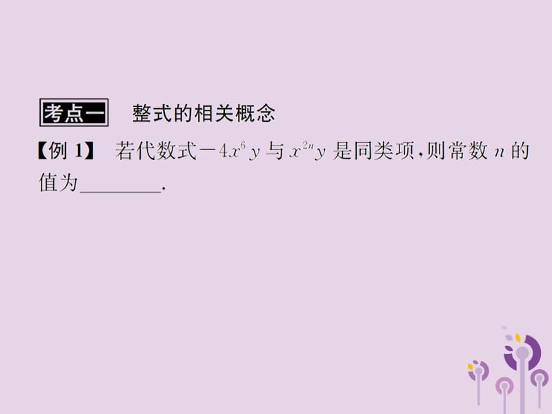 （遵义专用）2019届中考数学复习 第3课时 整式及因式分解 3 典型例题剖析（课后作业）课件.ppt_第2页