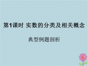 （遵义专用）2019届中考数学复习 第1课时 实数的分类及相关概念 3 典型例题剖析（课后作业）课件.ppt