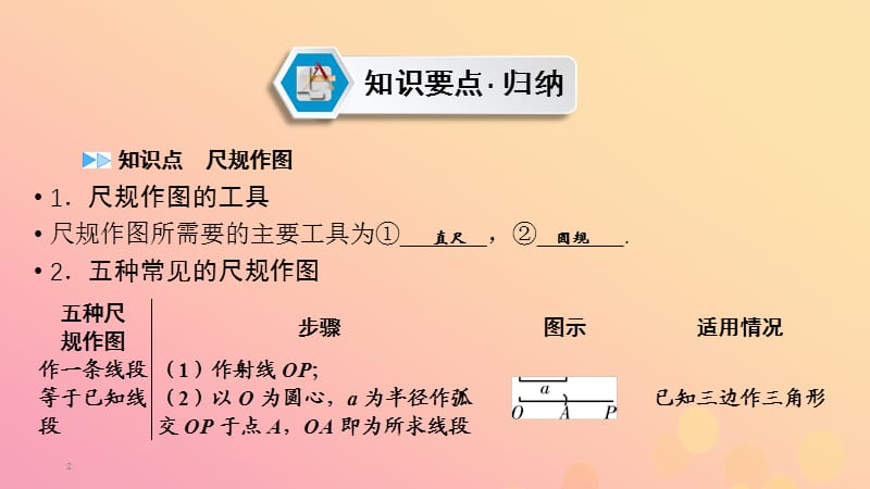 （江西专用）2019中考数学总复习 第一部分 教材同步复习 第七章 图形与变换 第26讲 尺规作图课件.ppt_第2页