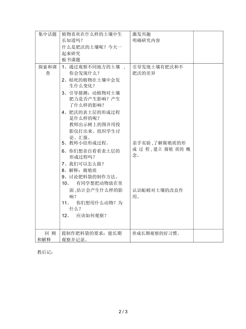 2019最新苏教版科学三下《肥沃的土壤》教案设计(二).docx_第2页