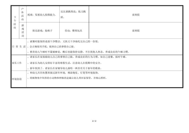 2014——2015学年第一学期第二十三周工作计划.docx_第2页