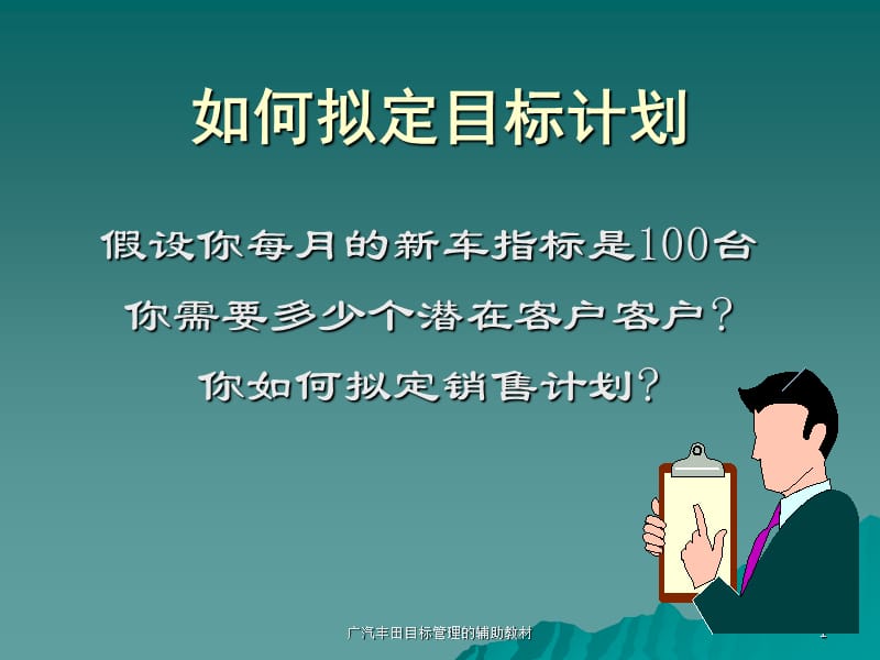 广汽丰田目标管理的辅助教材课件.ppt_第1页