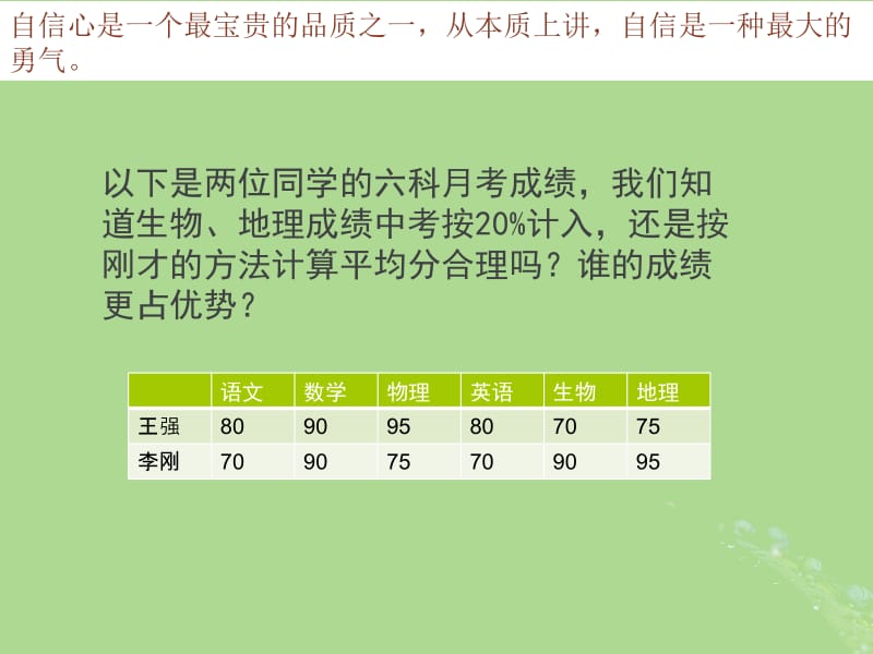 八年级数学下册 第二十章 数据的分析 20.1 数据的集中趋势 20.1.1 平均数（1）课件1 （新版）新人教版.pptx_第3页