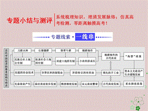 2017-2018学年高中历史 专题一 古代中国经济的基本结构与特点专题小结与测评课件 人民版必修2.ppt