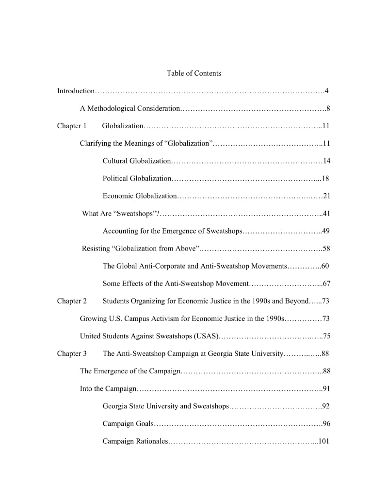 Is GSU Apparel Made in Sweatshops The Student AntiSweatshop Campaign at Georgia State University A Thesis Presented in Partial Fulfillment of.doc_第2页