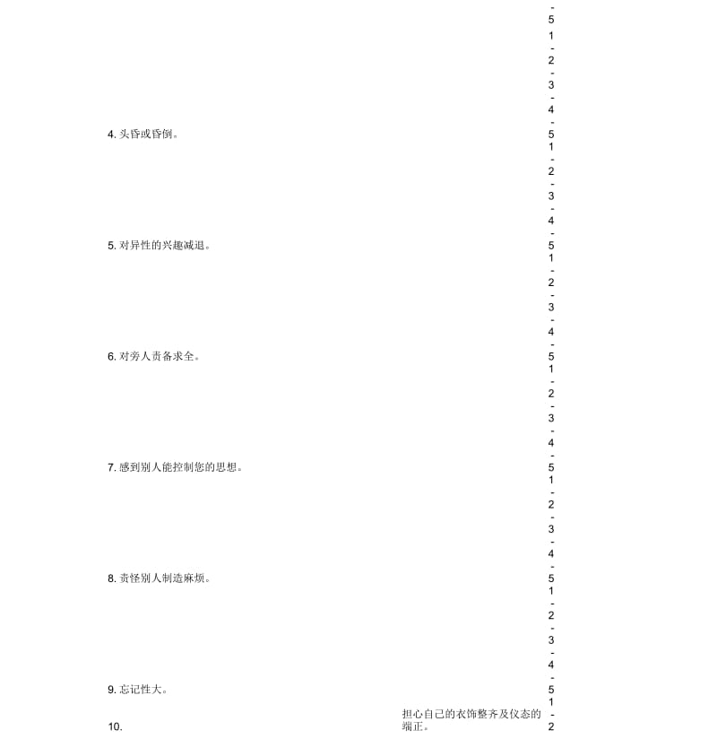 scl90症状自评量表完全版-(1979).docx_第2页