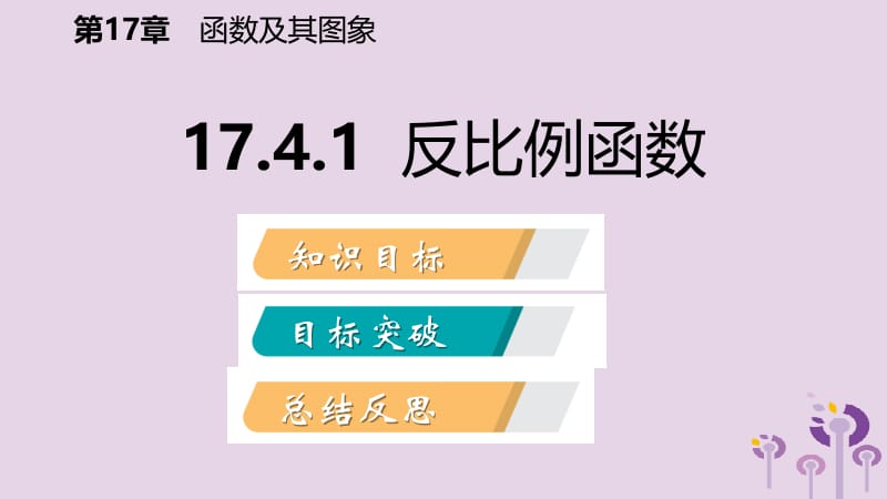 2019年春八年级数学下册 第17章 函数及其图象 17.4 反比例函数 17.4.1 反比例函数课件 （新版）华东师大版.pptx_第2页