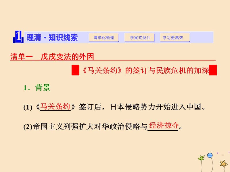 2018-2019学年高中历史 第九单元 戊戌变法 第1课 甲午战争后民族危机的加深课件 新人教版选修1.ppt_第2页