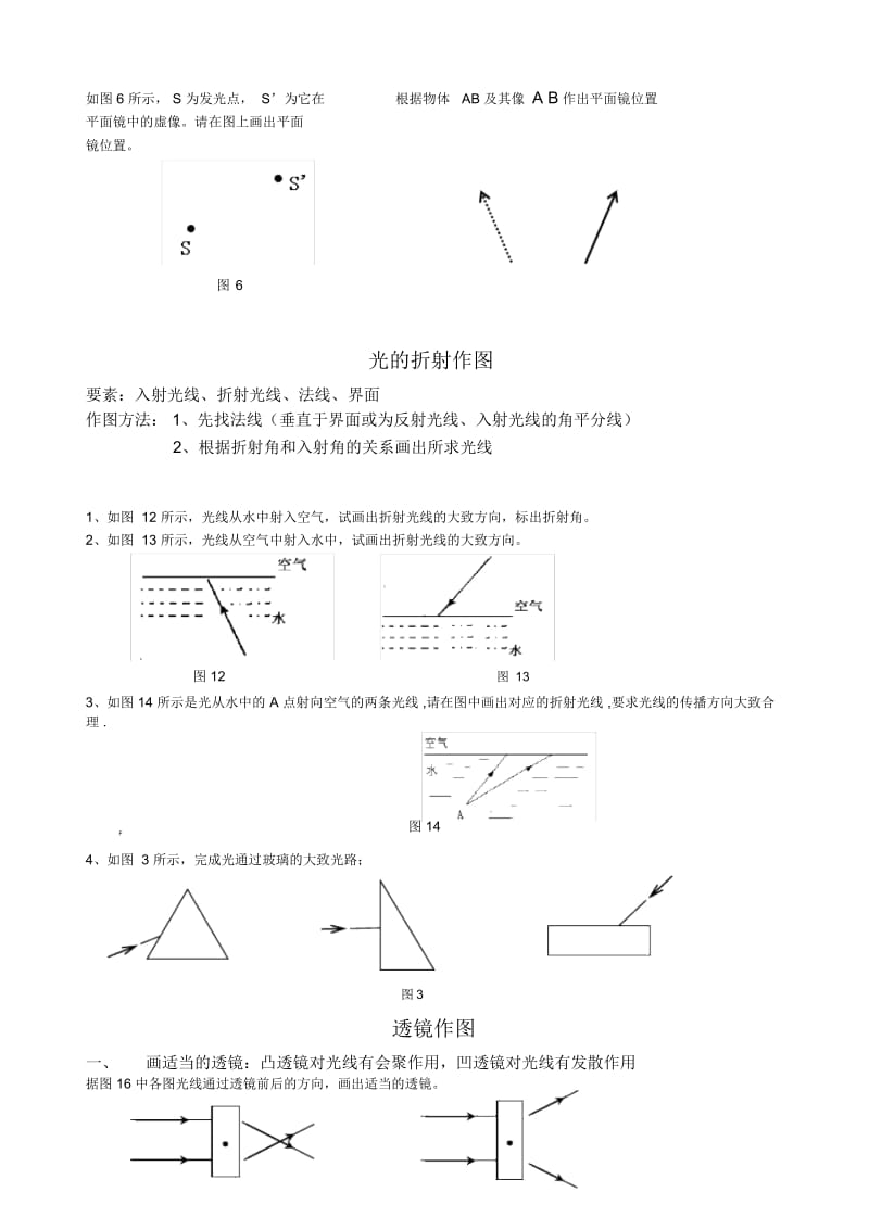 八年级物理上册光学作图题汇总.docx_第3页