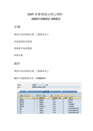 SAP屏幕增强示例之物料.docx