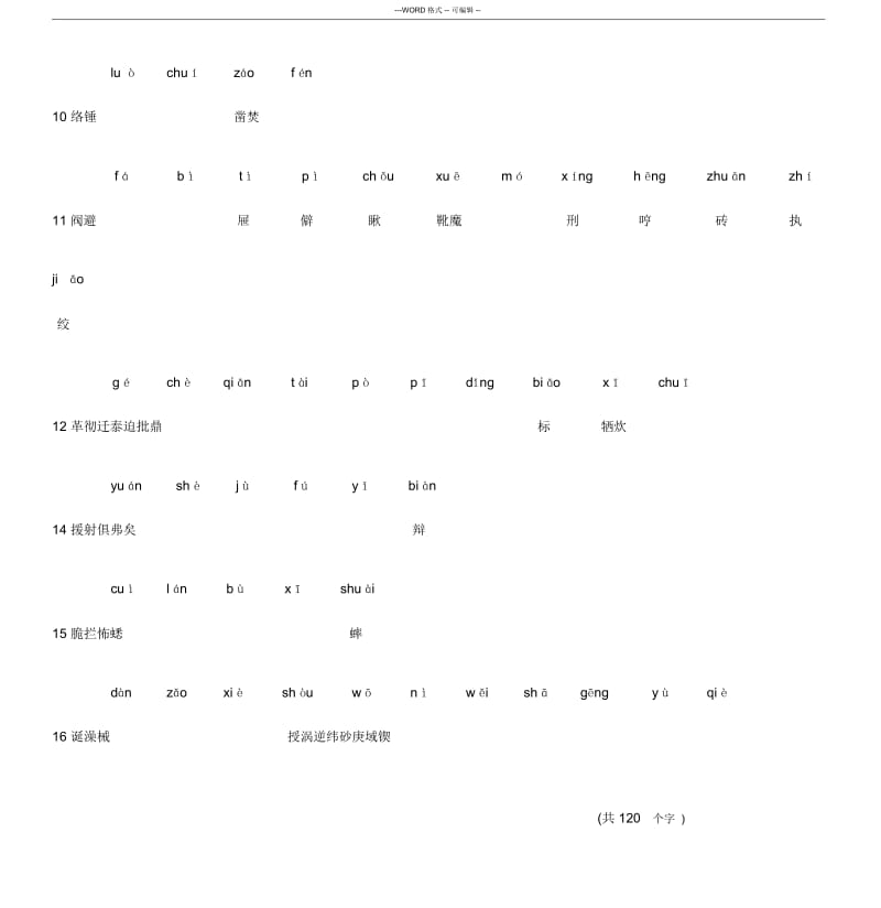 6年级下语文统编版写字表(带拼音)-(1967).docx_第3页