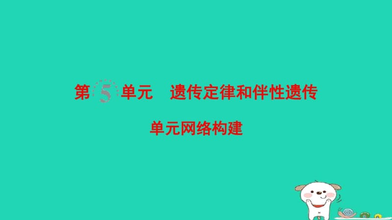 2019版全国高考生物第一轮复习第5单元遗传定律和伴性遗传单元网络构建.docx_第1页