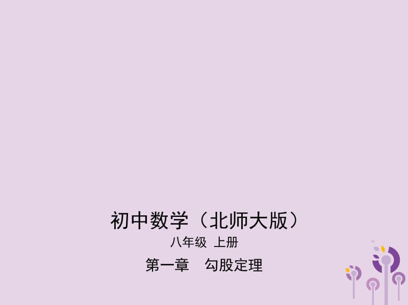 八年级数学上册 第一章 勾股定理 1 探索勾股定理课件 （新版）北师大版.pptx_第1页